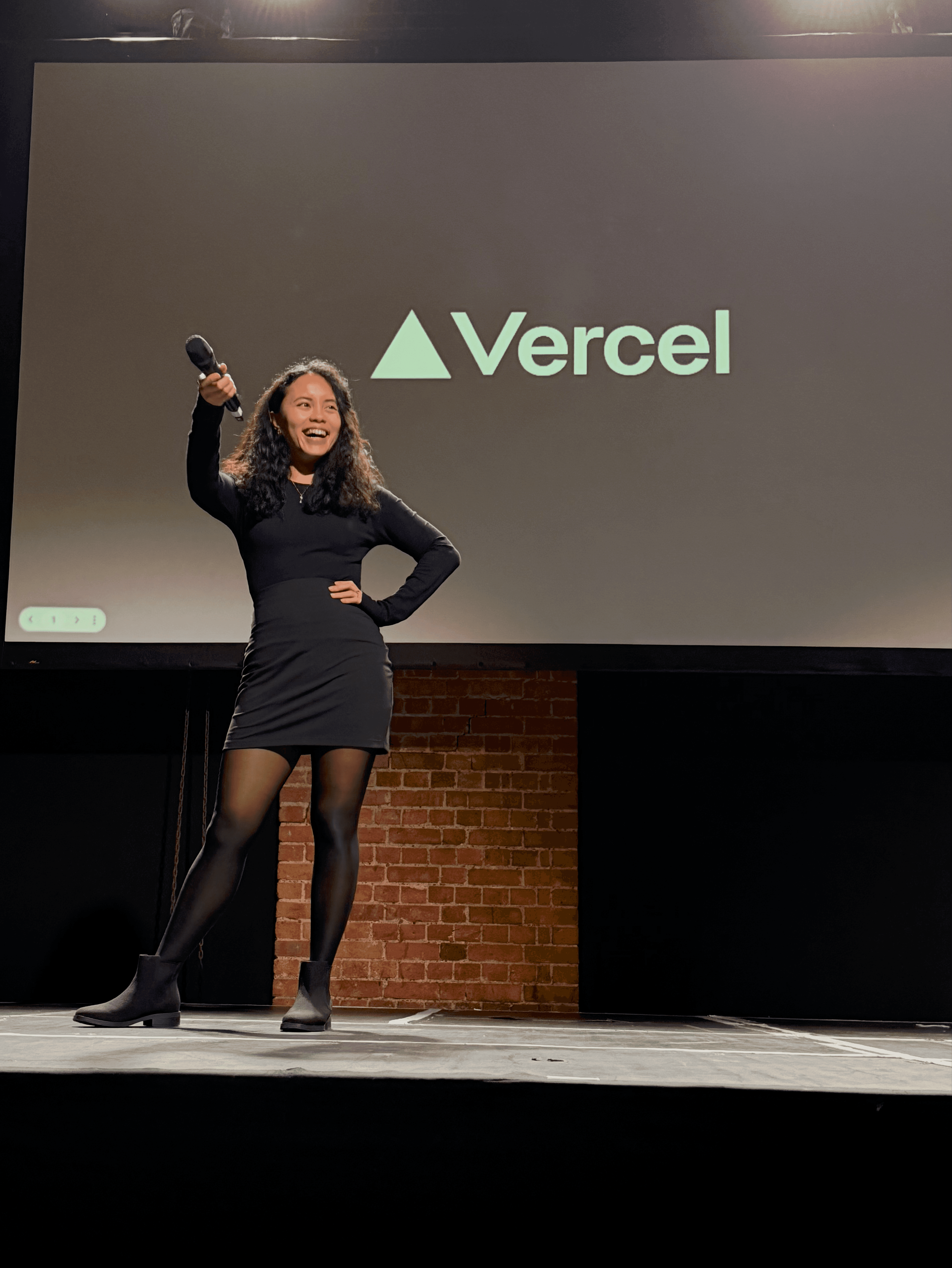 Pauline P. Narvas engaging with developers at a community event, demonstrating her expertise in building and leading developer communities